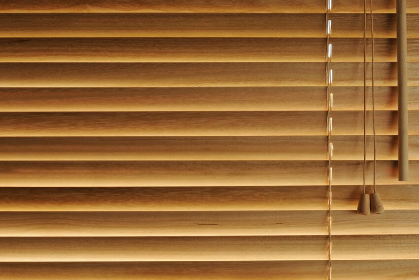 closed wooden blinds
